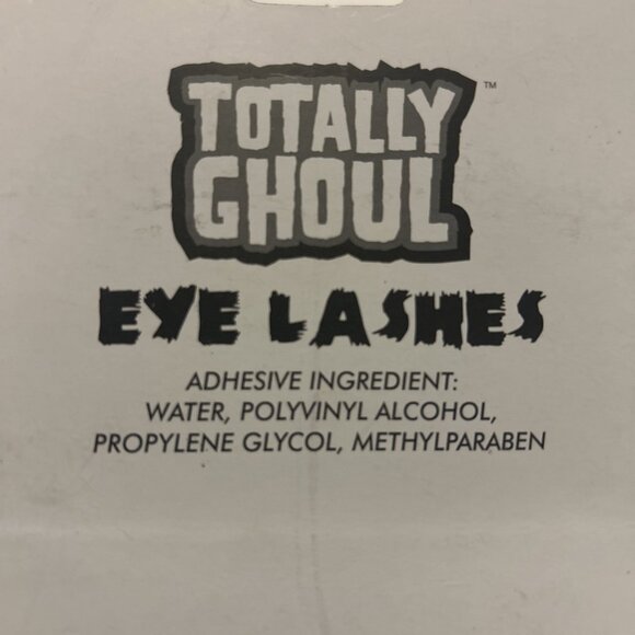 FAKE EYELASHES BLACK WITH SILVER Goth Costume Emo Dress up HALLOWEEN COSTUME New - Picture 6 of 7